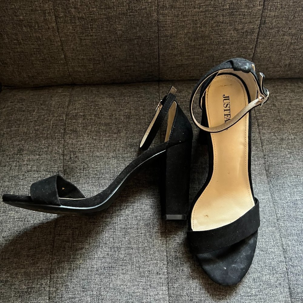 Black Open Toe Pumps